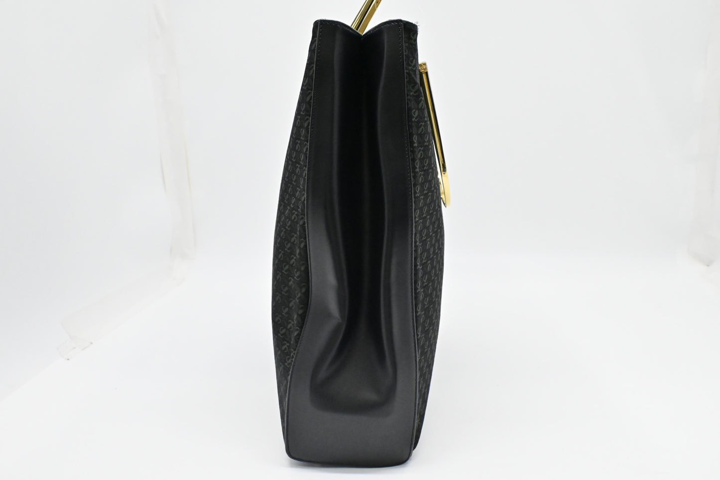 Loewe Anagram Tote in Black & Green Canvas