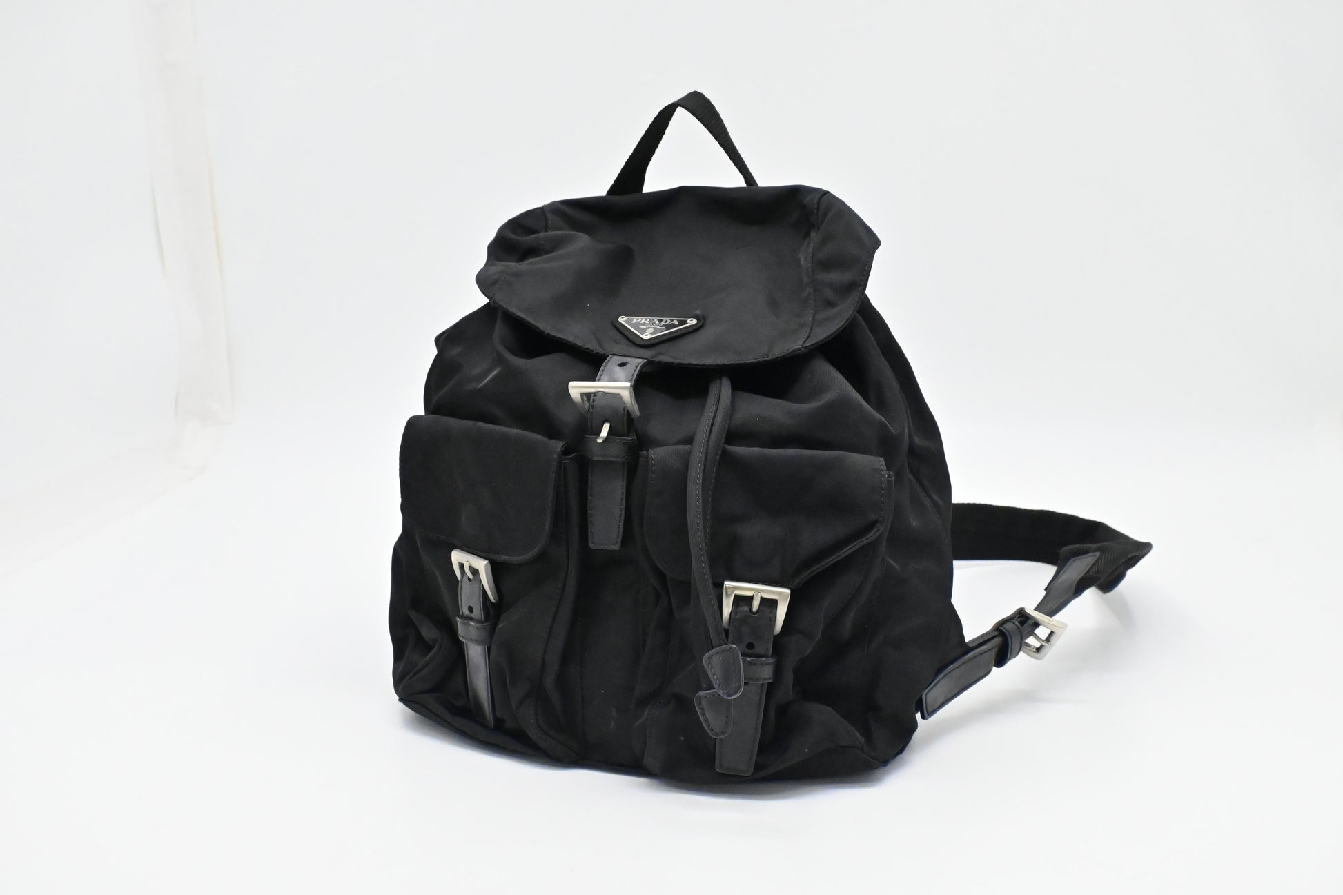 black prada mini backpack Prada Small Backpack in Black Nylon Canvas – Weekly Lux Drop