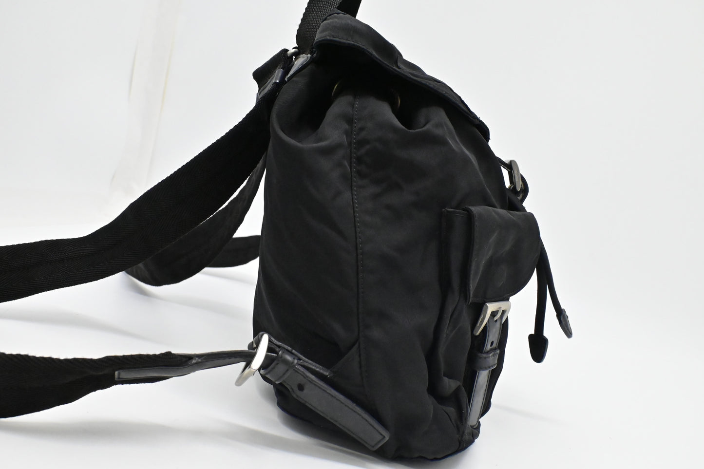 Prada Small Backpack in Black Nylon Canvas