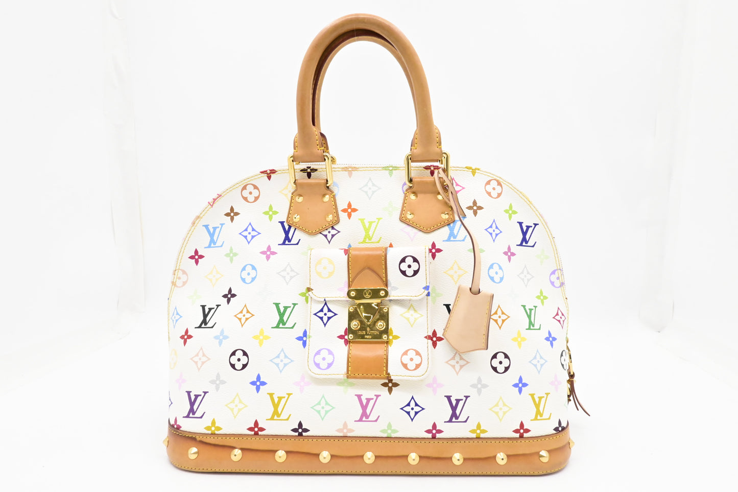 Louis Vuitton Alma GM in White Multicolor Monogram Canvas
