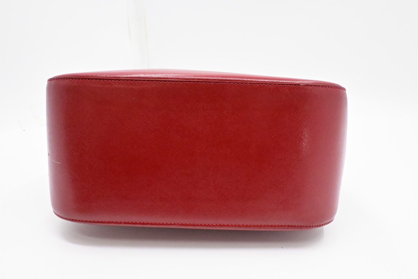 Burberry Shoulder Bag in Checked Canvas & Red Leather