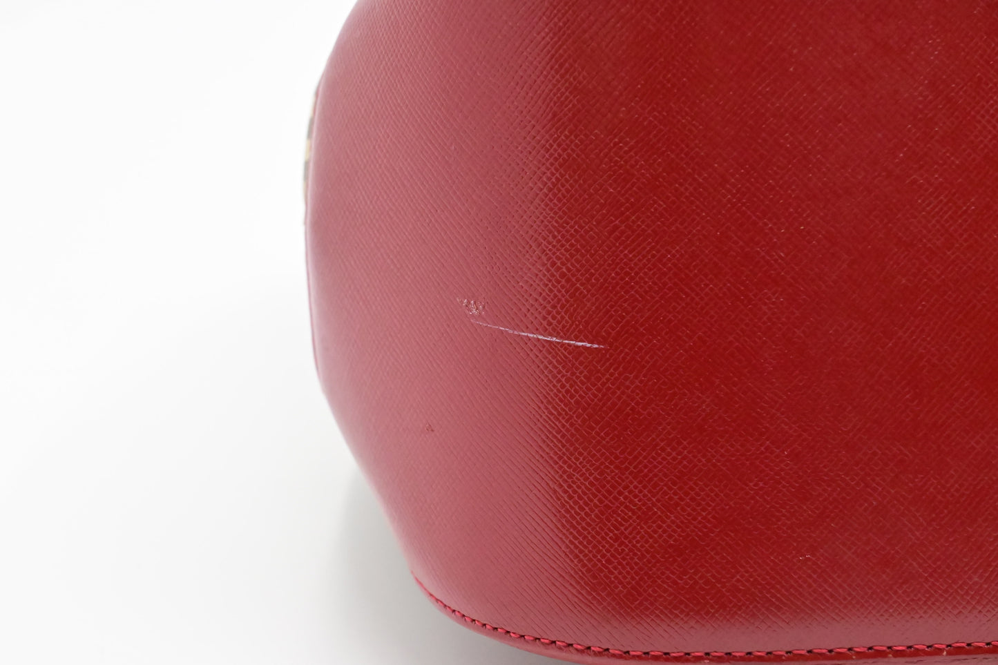 Burberry Shoulder Bag in Checked Canvas & Red Leather