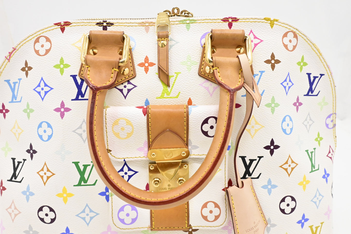 Louis Vuitton Alma GM in White Multicolor Monogram Canvas