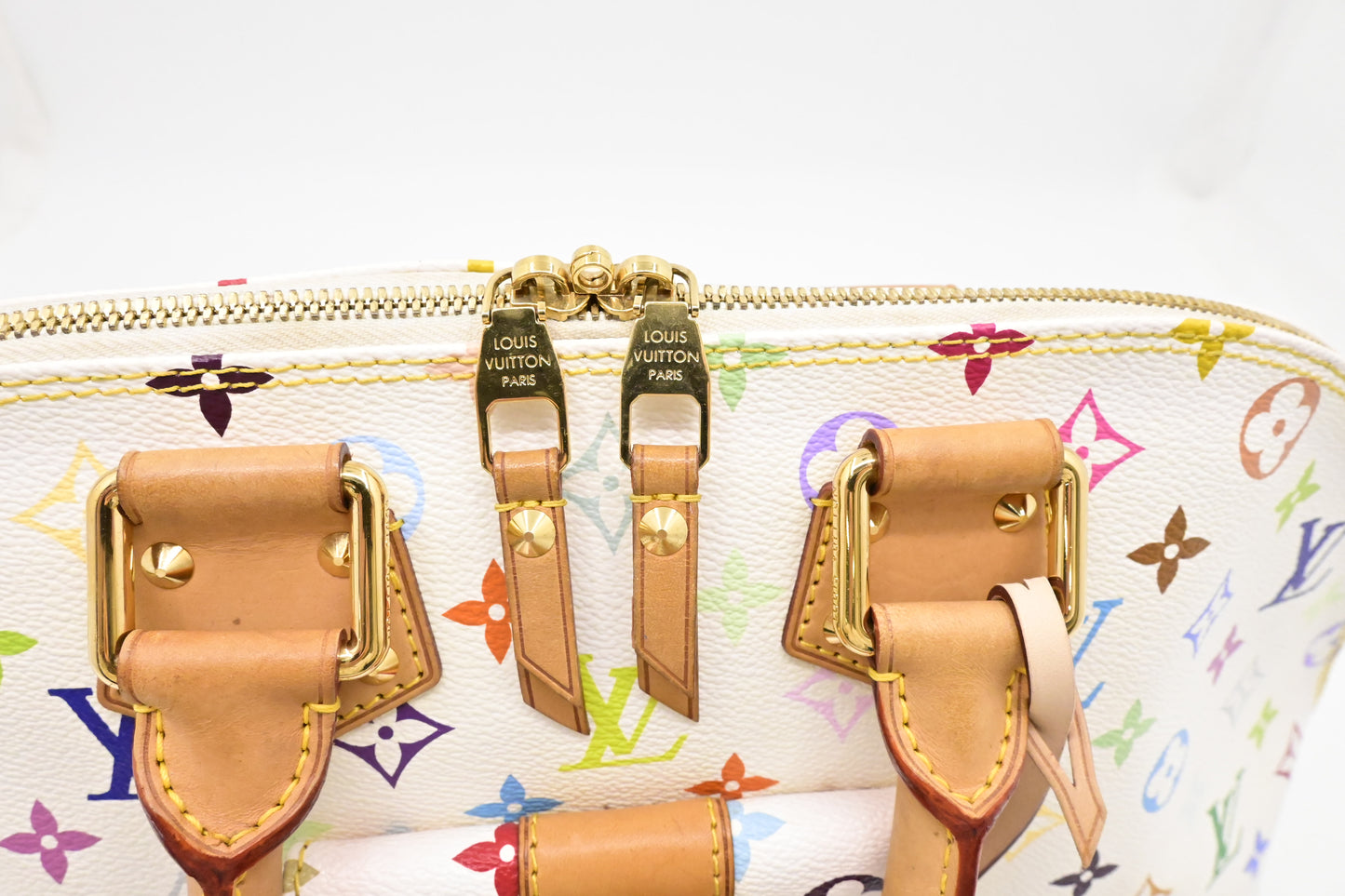Louis Vuitton Alma GM in White Multicolor Monogram Canvas