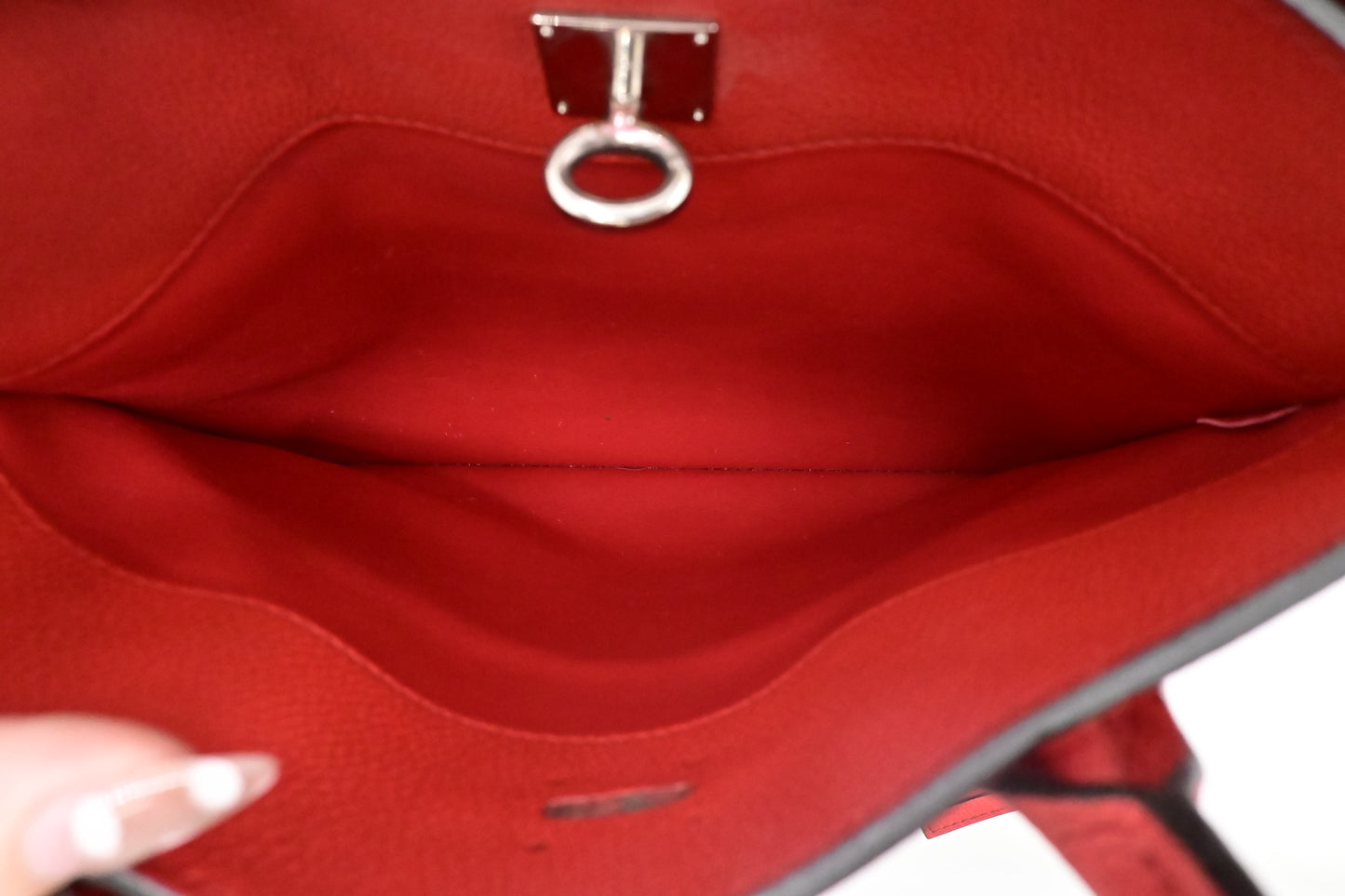 Louis Vuitton City Steamer MM in Red Taurillon Leather