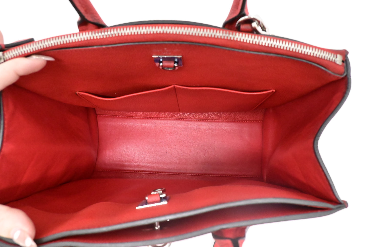 Louis Vuitton City Steamer MM in Red Taurillon Leather