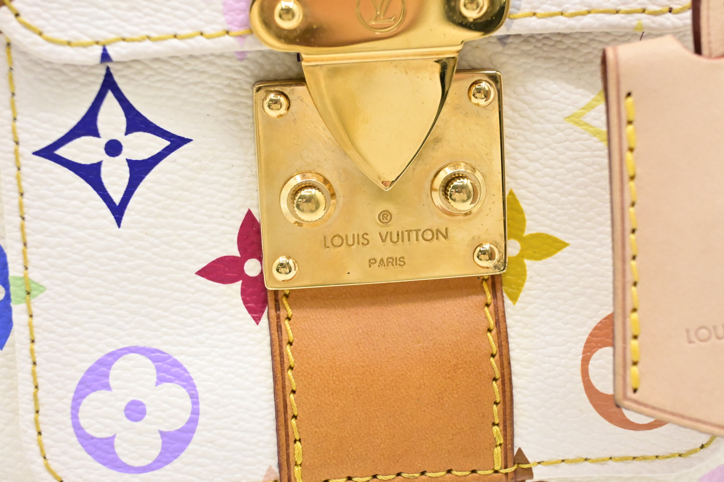 Louis Vuitton Alma GM in White Multicolor Monogram Canvas