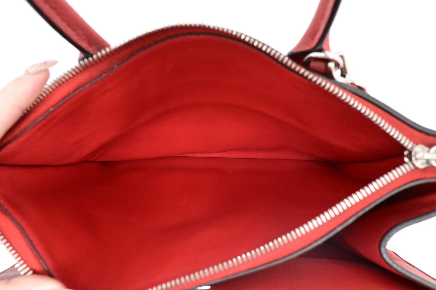Louis Vuitton City Steamer MM in Red Taurillon Leather