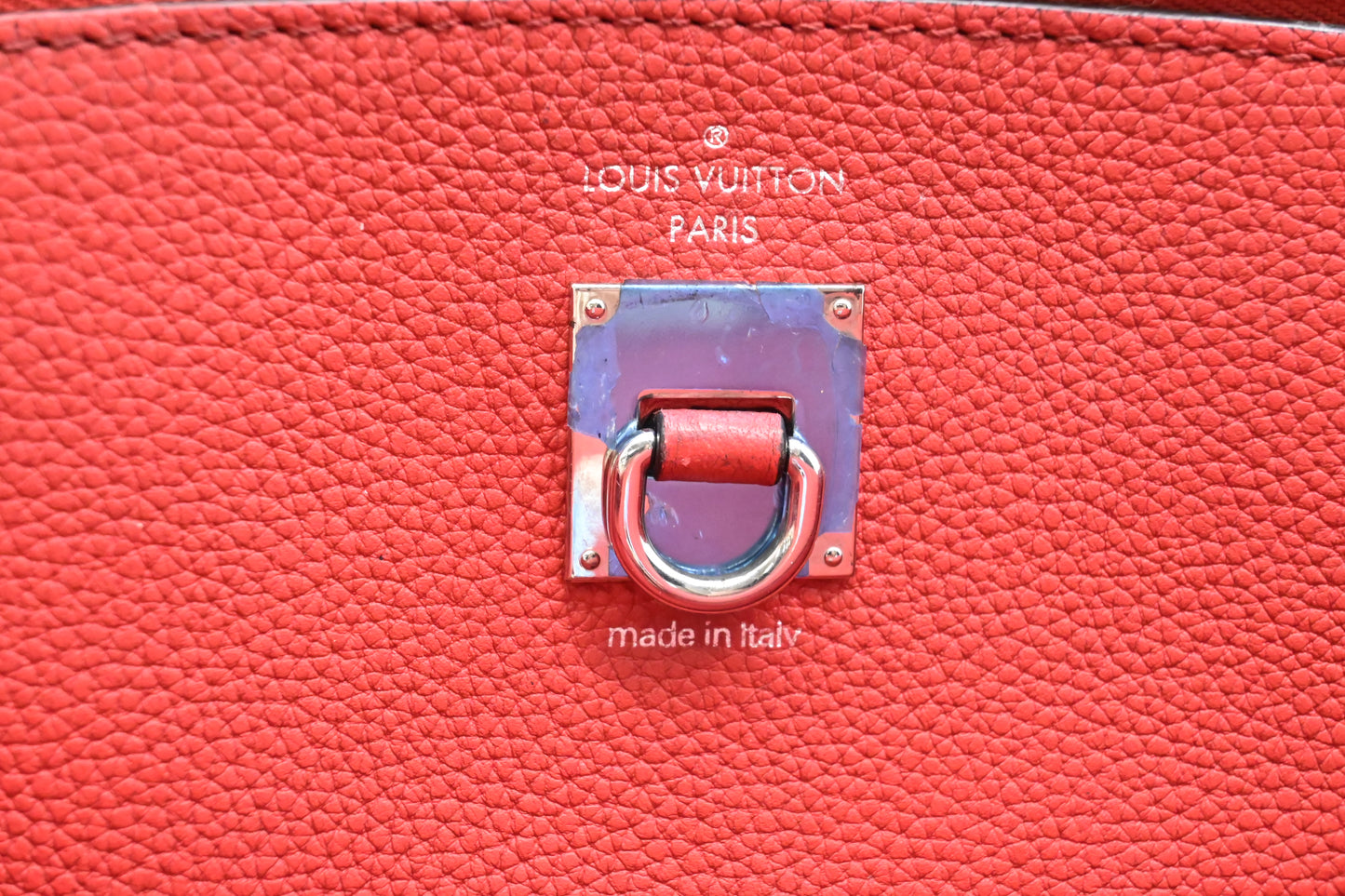 Louis Vuitton City Steamer MM in Red Taurillon Leather