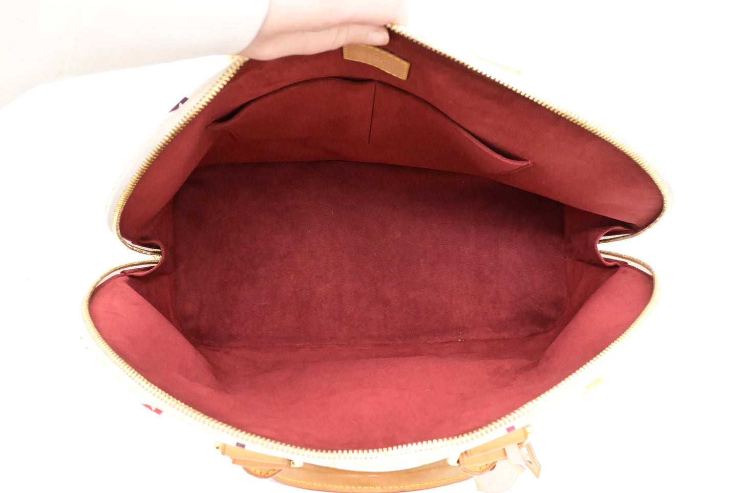 Louis Vuitton Alma GM in White Multicolor Monogram Canvas