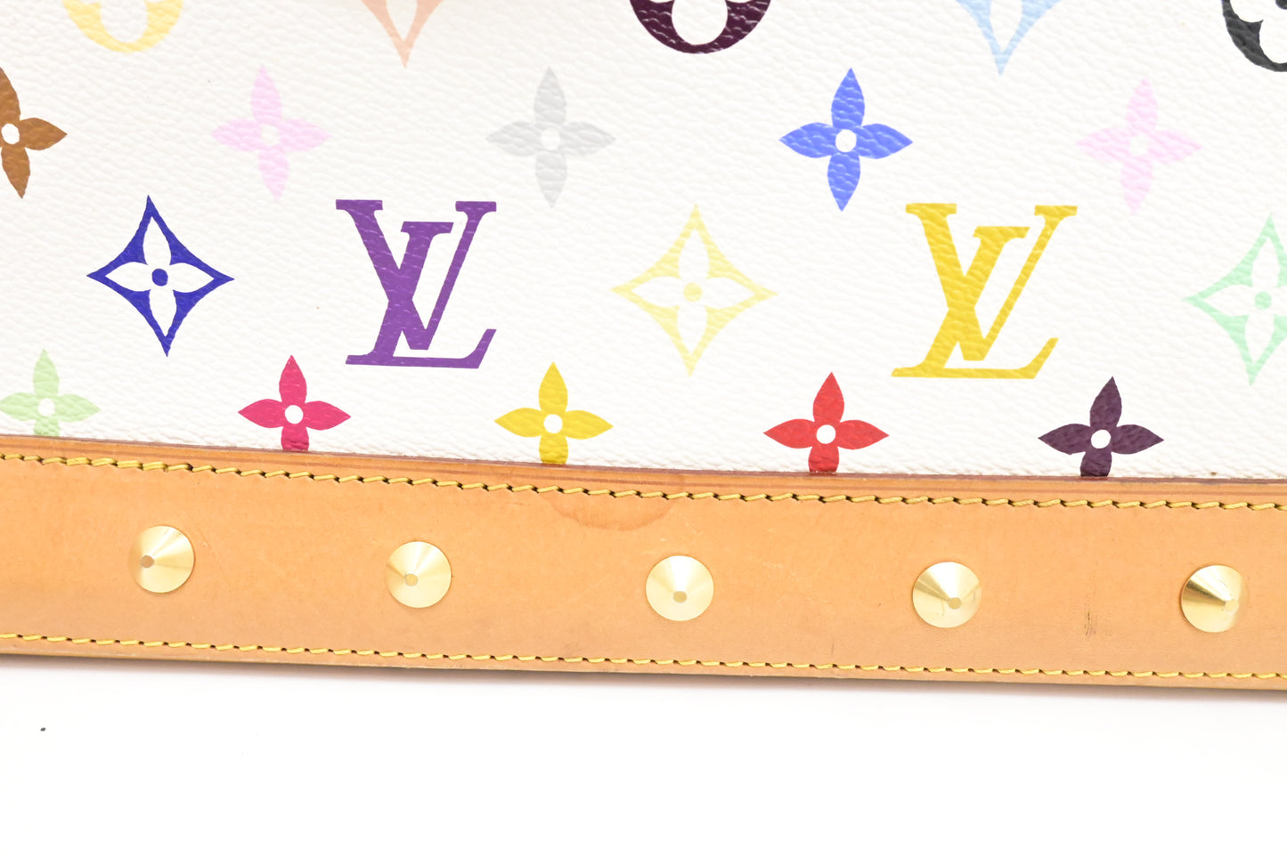 Louis Vuitton Alma GM in White Multicolor Monogram Canvas