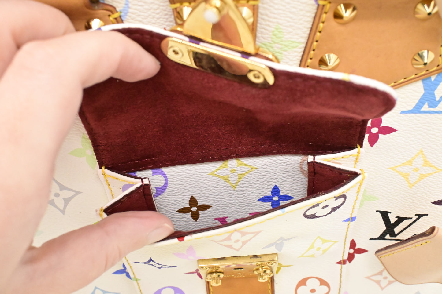 Louis Vuitton Alma GM in White Multicolor Monogram Canvas