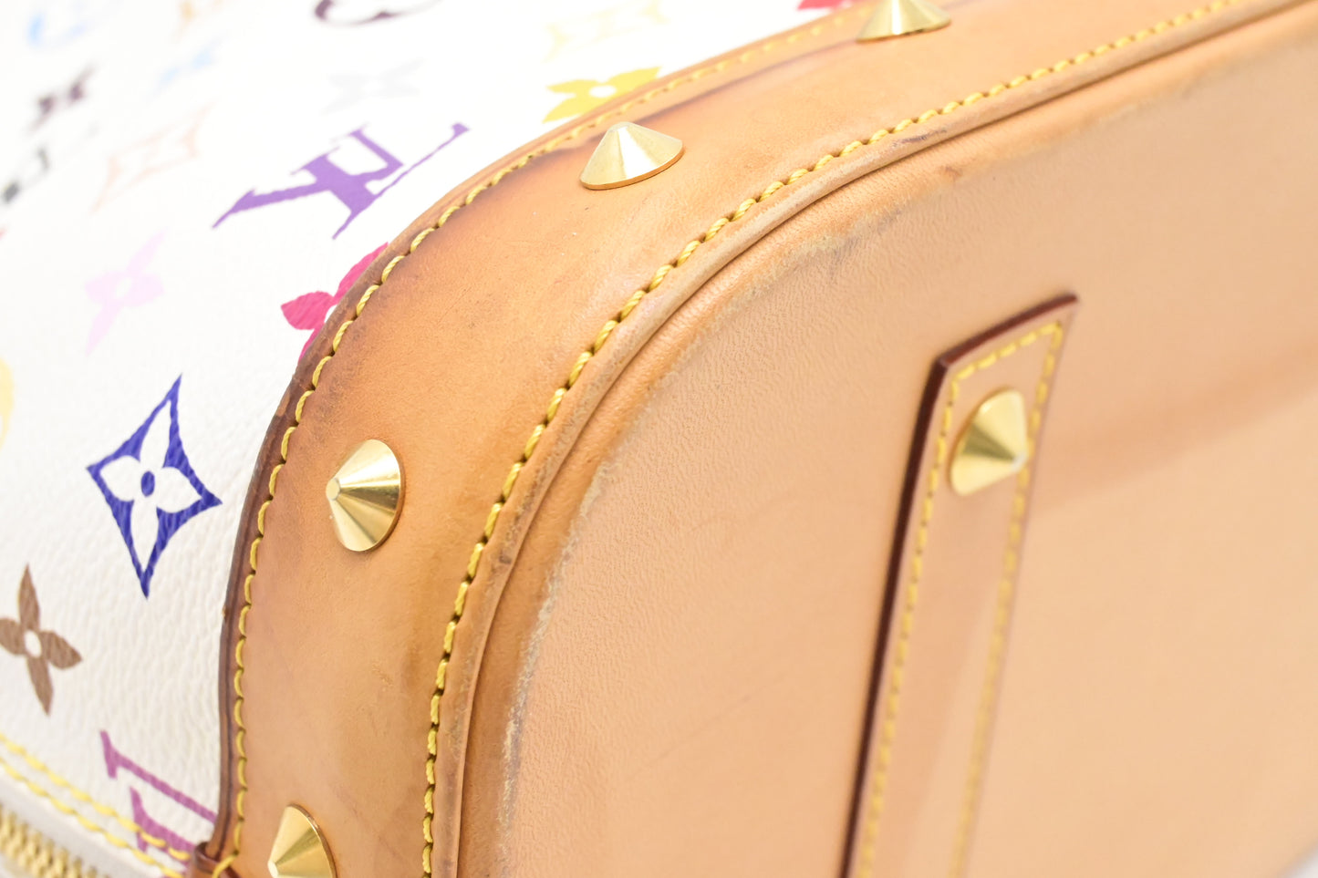 Louis Vuitton Alma GM in White Multicolor Monogram Canvas