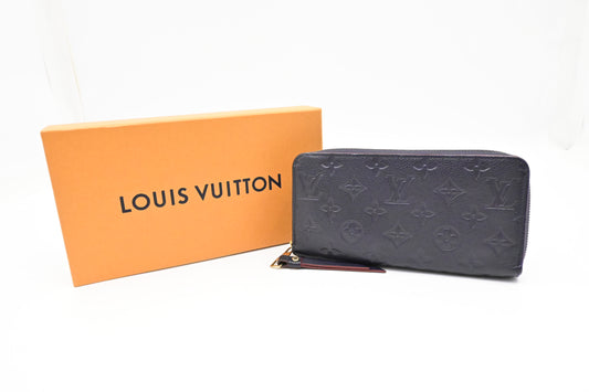 Louis Vuitton Zippy Long Wallet in Marine Rouge Empreinte Leather