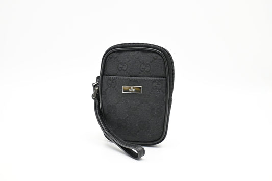 Gucci Mini Pouch in GG Black Canvas