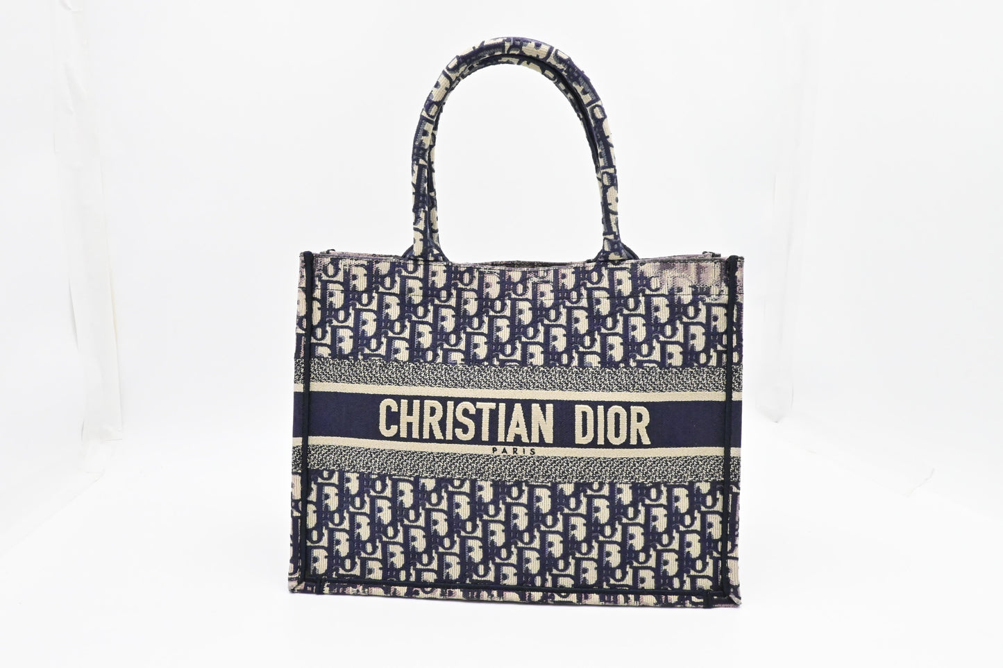 Dior Medium Book Tote in Navy Blue Oblique Canvas