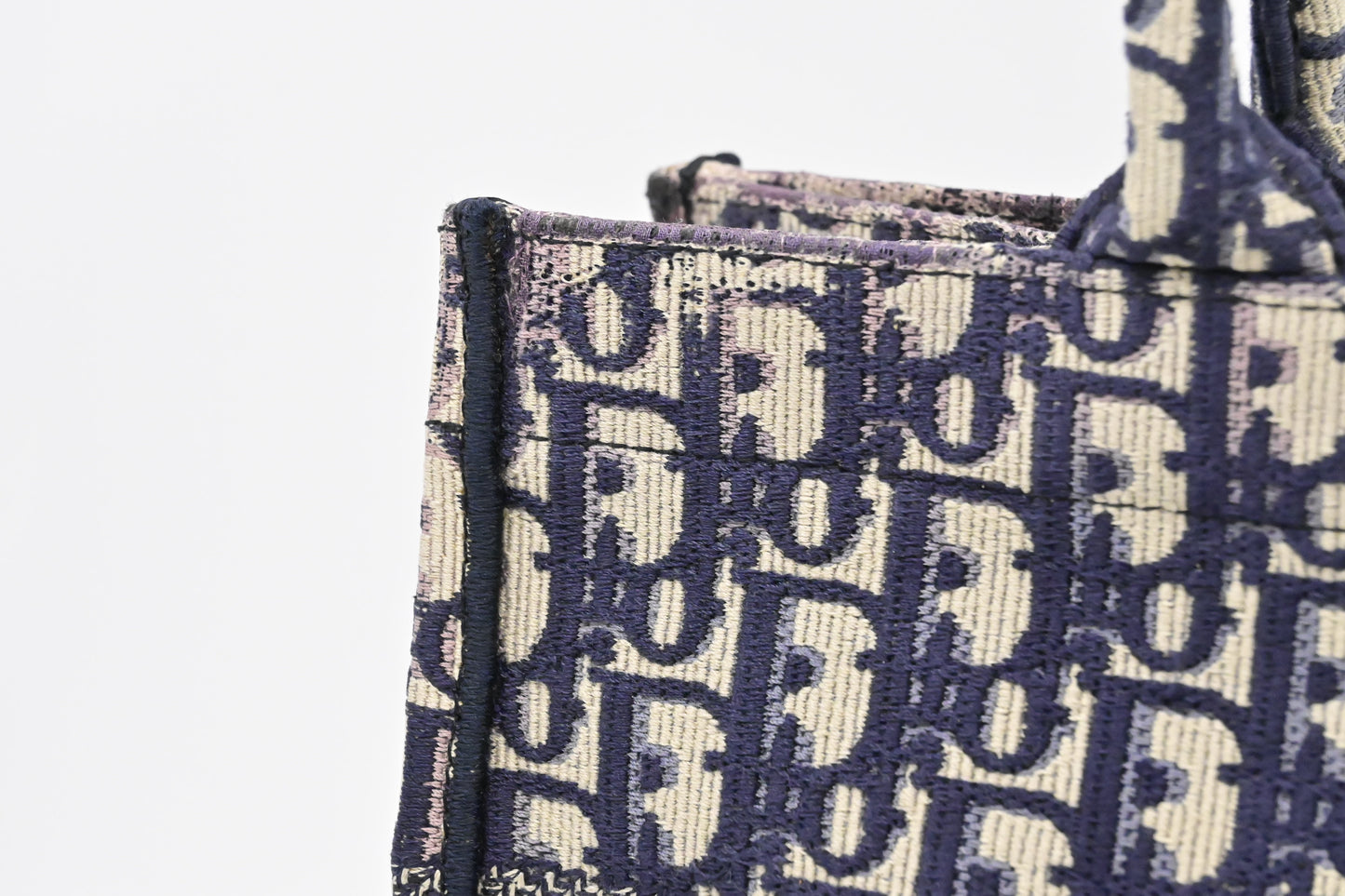 Dior Medium Book Tote in Navy Blue Oblique Canvas