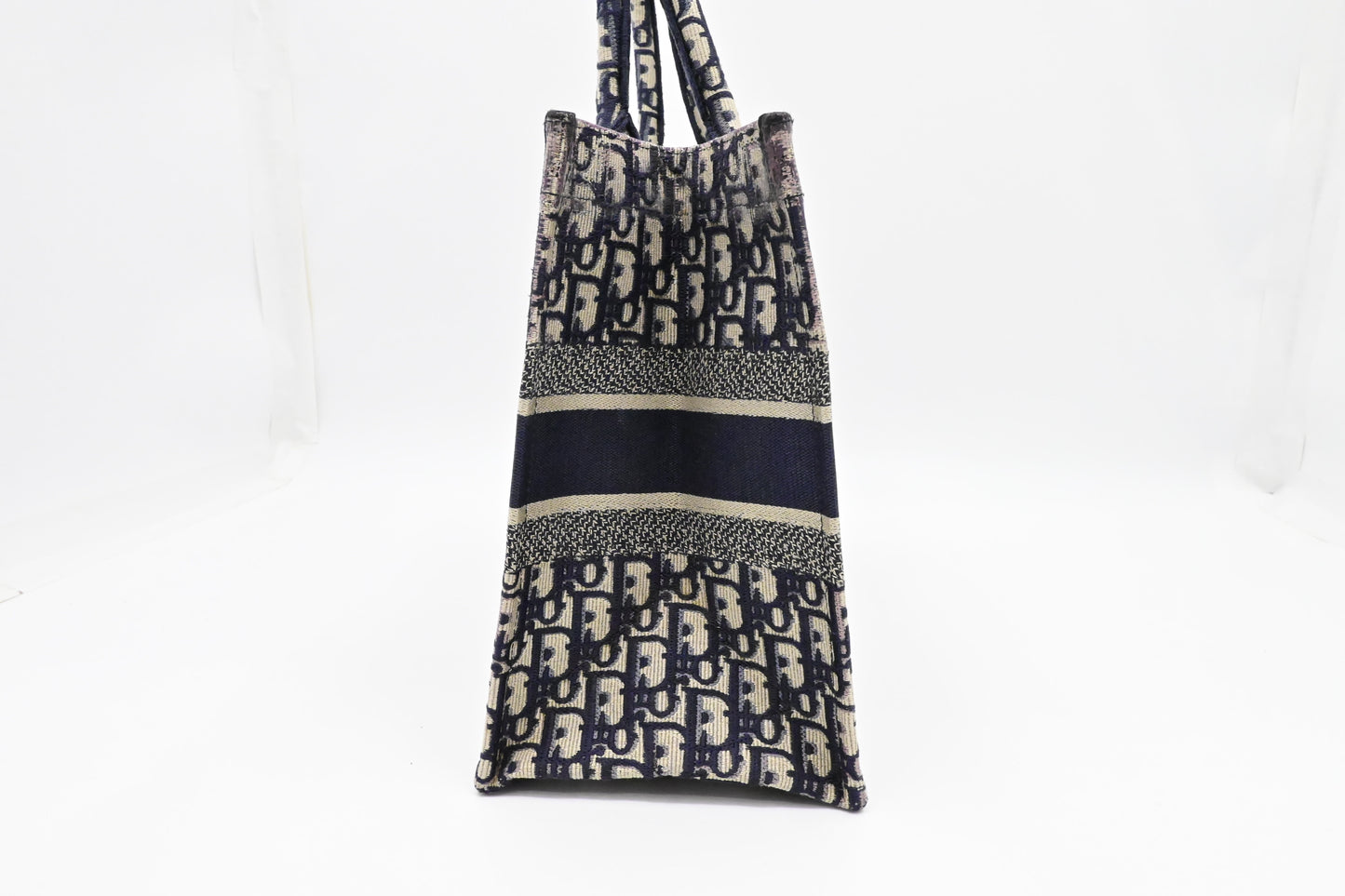 Dior Medium Book Tote in Navy Blue Oblique Canvas