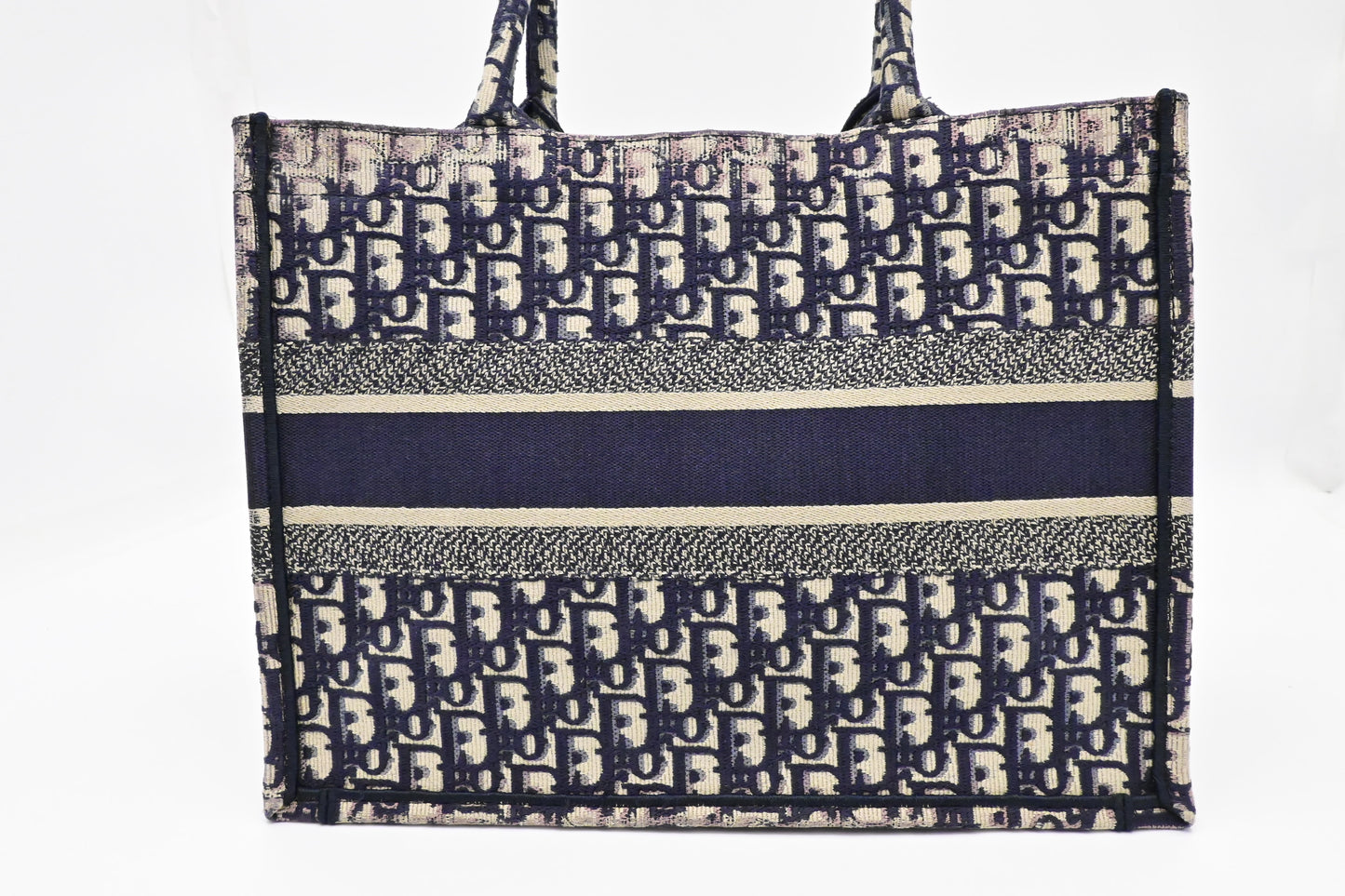 Dior Medium Book Tote in Navy Blue Oblique Canvas