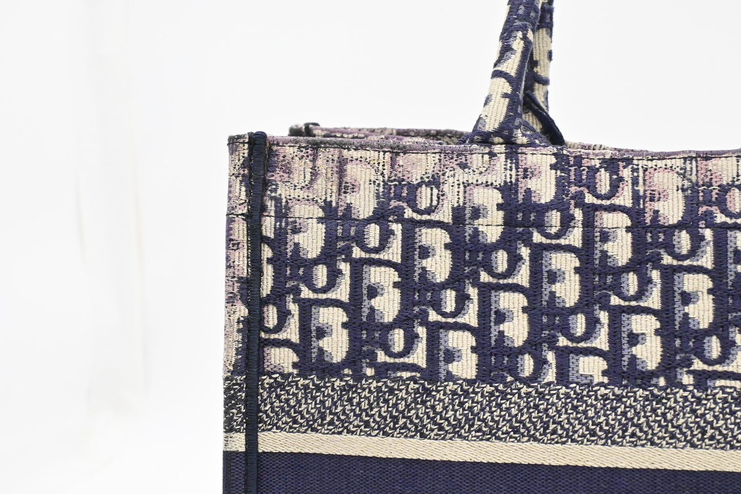 Dior Medium Book Tote in Navy Blue Oblique Canvas