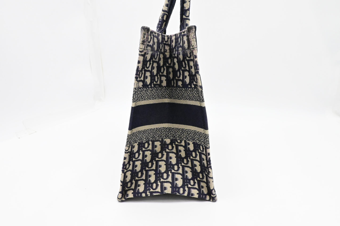 Dior Medium Book Tote in Navy Blue Oblique Canvas