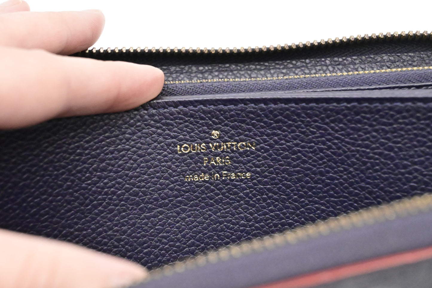 Louis Vuitton Zippy Long Wallet in Marine Rouge Empreinte Leather