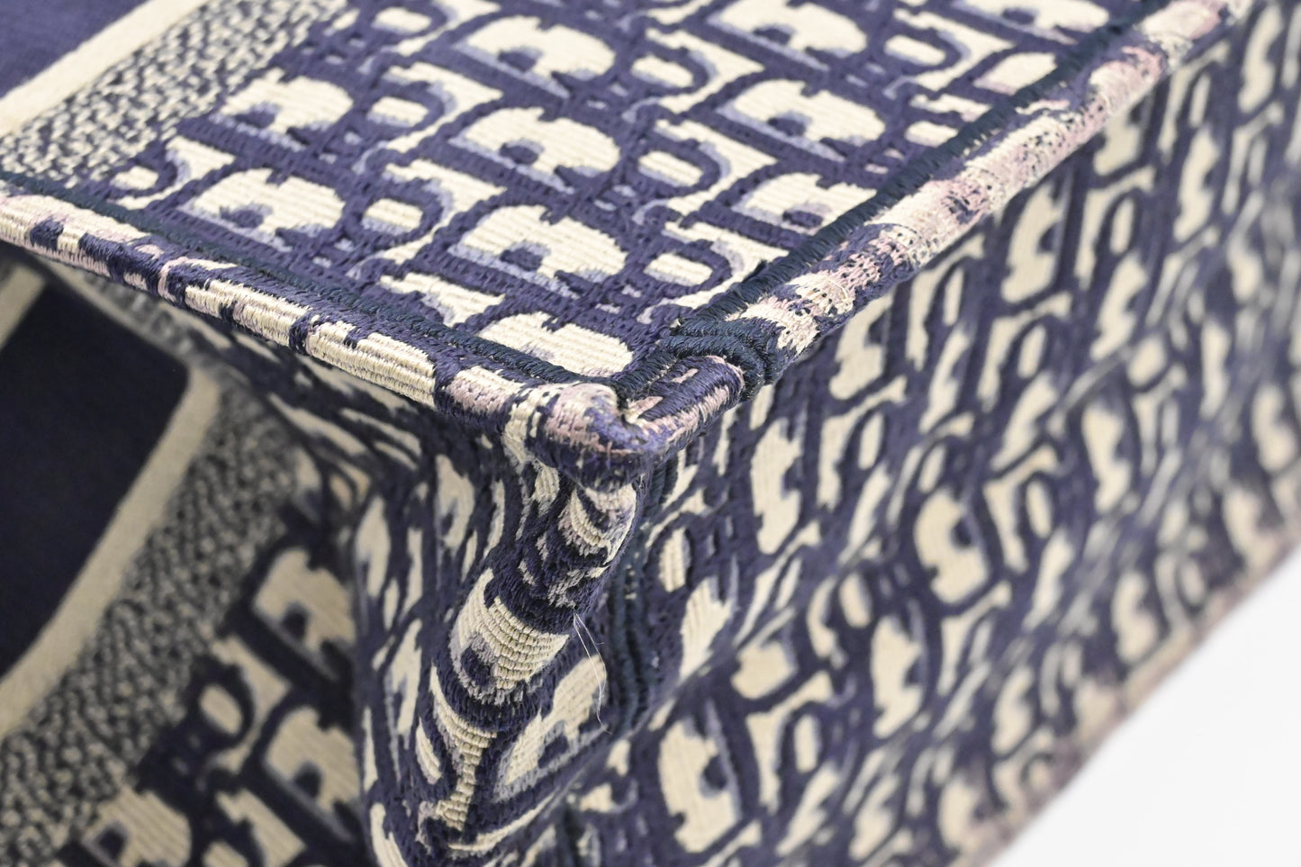 Dior Medium Book Tote in Navy Blue Oblique Canvas
