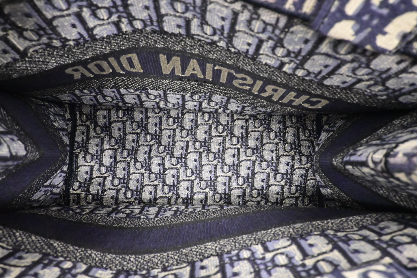 Dior Medium Book Tote in Navy Blue Oblique Canvas