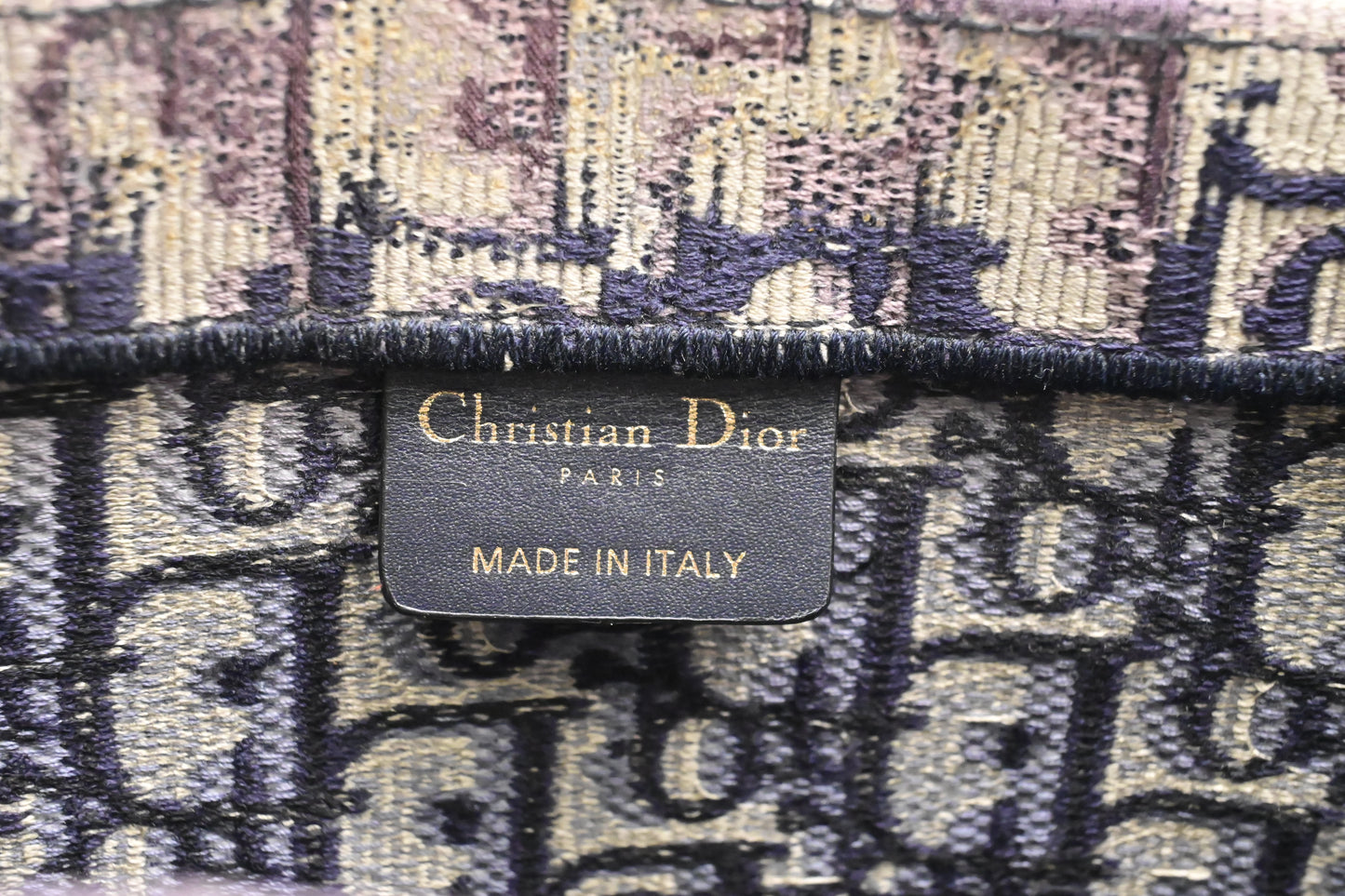 Dior Medium Book Tote in Navy Blue Oblique Canvas