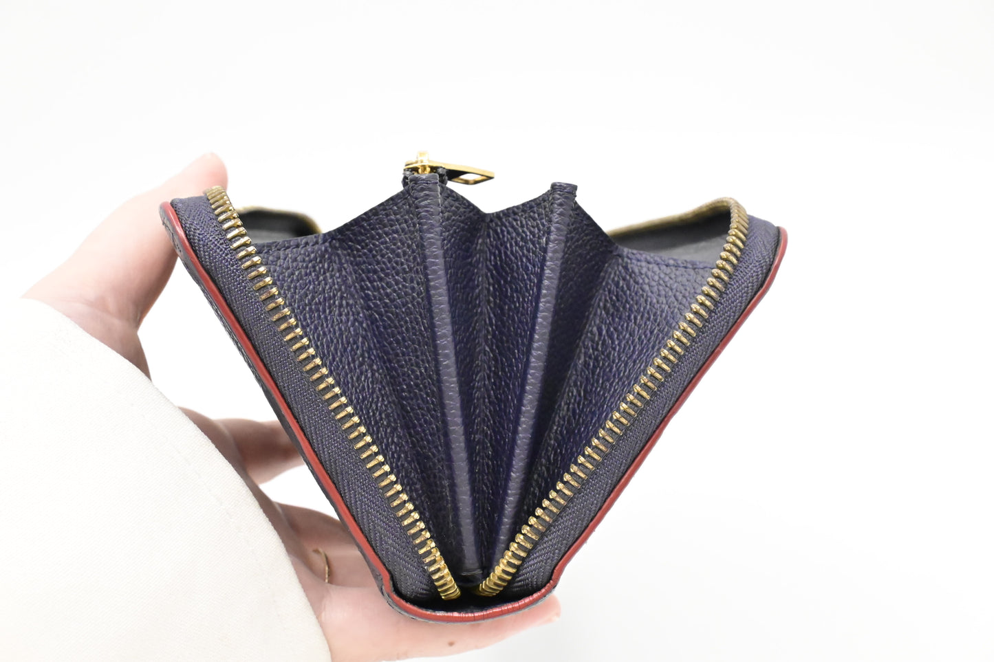 Louis Vuitton Zippy Long Wallet in Marine Rouge Empreinte Leather