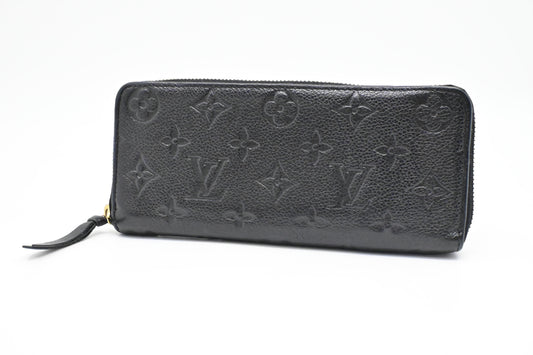 Louis Vuitton Clemence Wallet in Noir Empreinte Leather