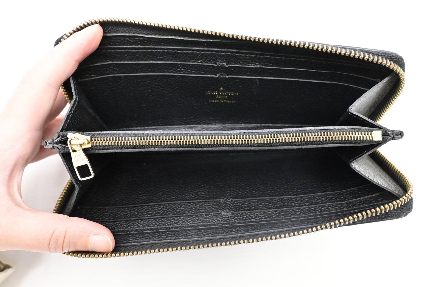 Louis Vuitton Clemence Wallet in Noir Empreinte Leather