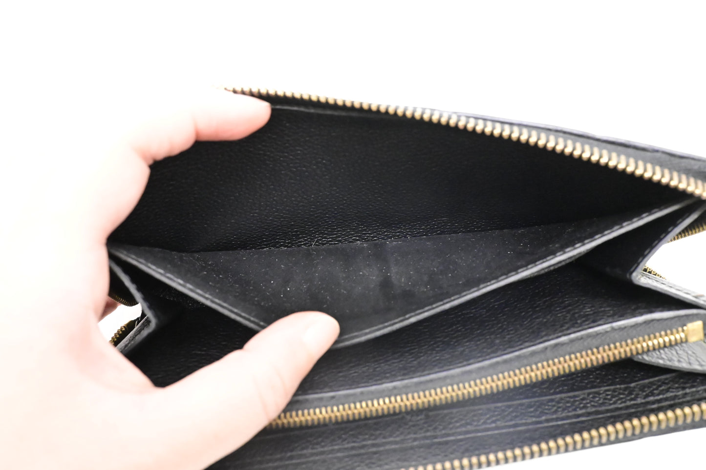 Louis Vuitton Clemence Wallet in Noir Empreinte Leather
