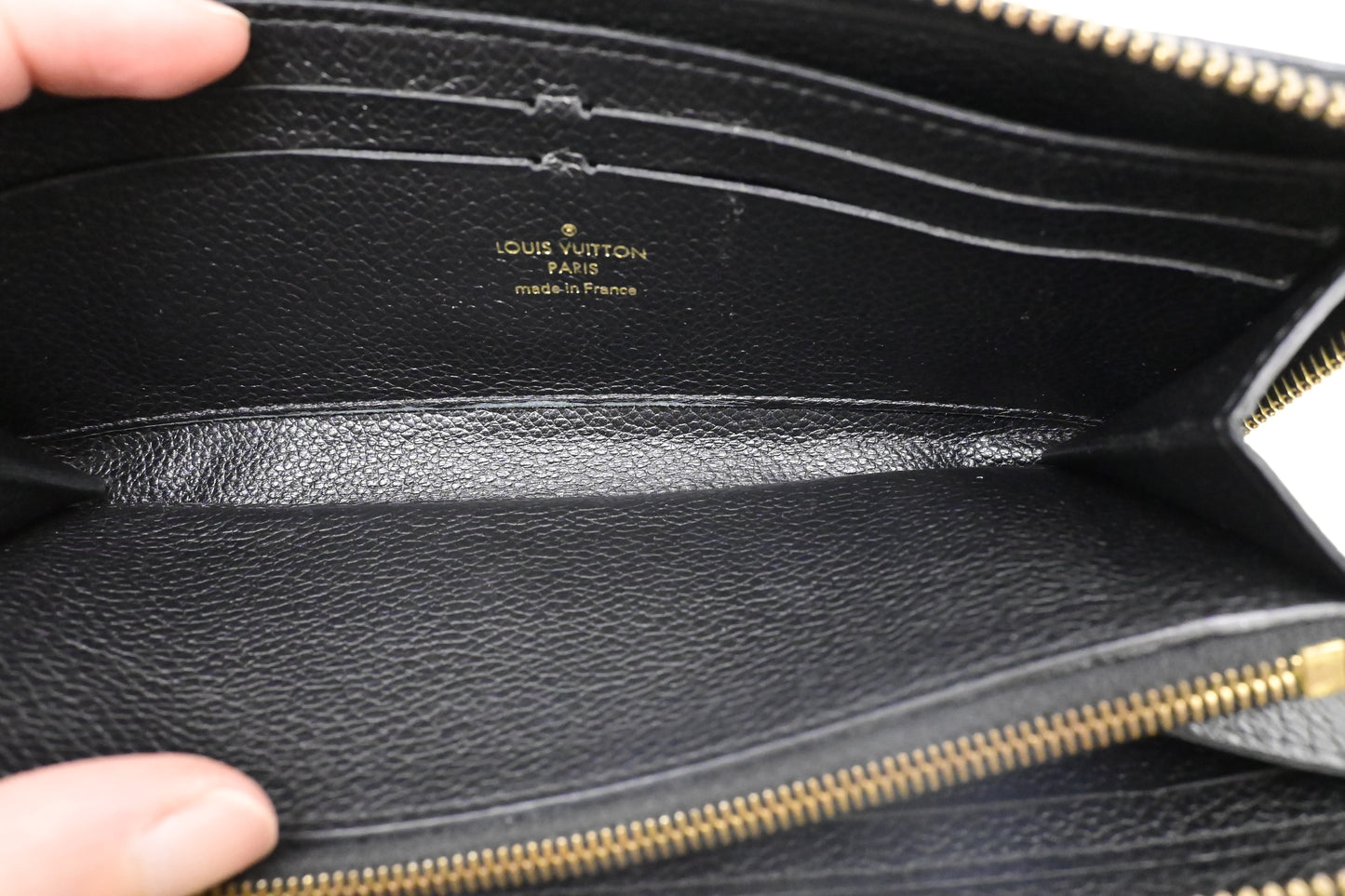 Louis Vuitton Clemence Wallet in Noir Empreinte Leather