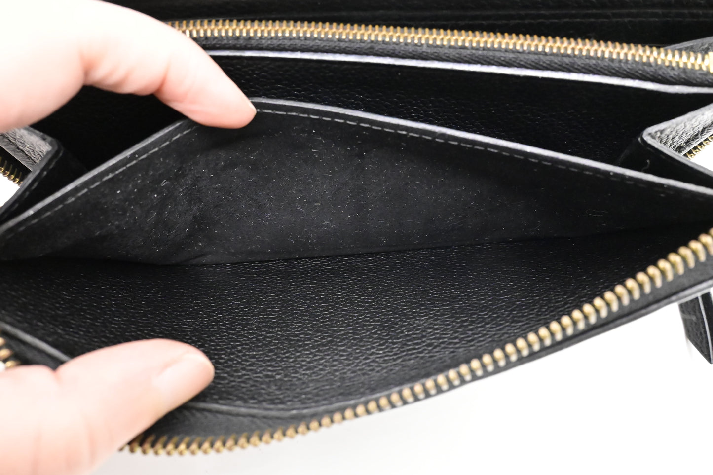 Louis Vuitton Clemence Wallet in Noir Empreinte Leather