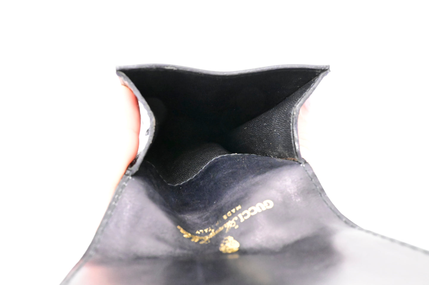 Gucci 'Accessories Collection' Glasses Case in Black Sherry Line Canvas and Leather