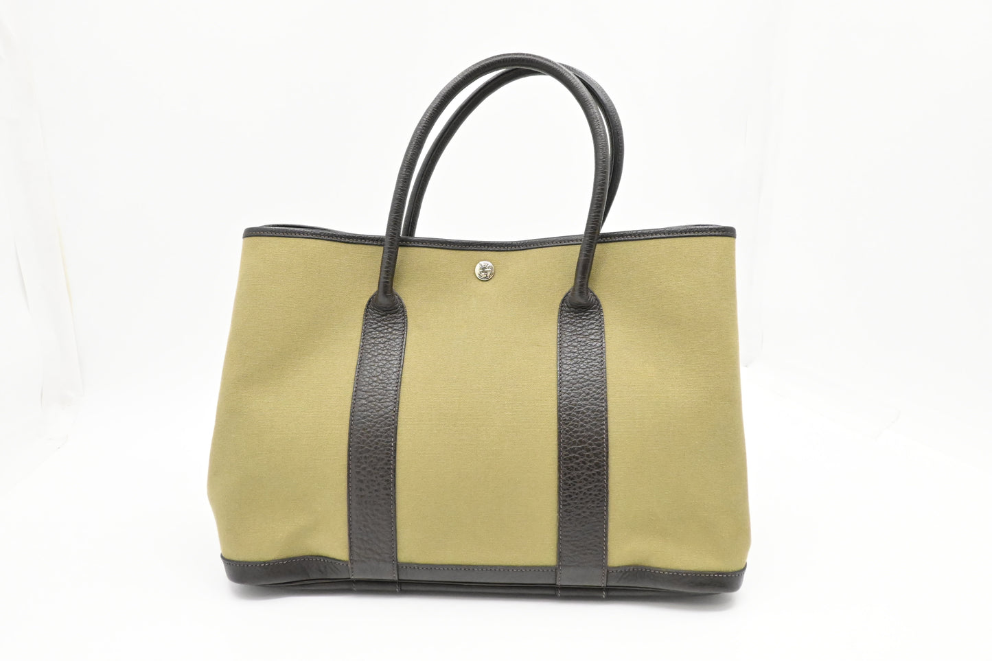 Hermes Garden Party 36 in Green Canvas