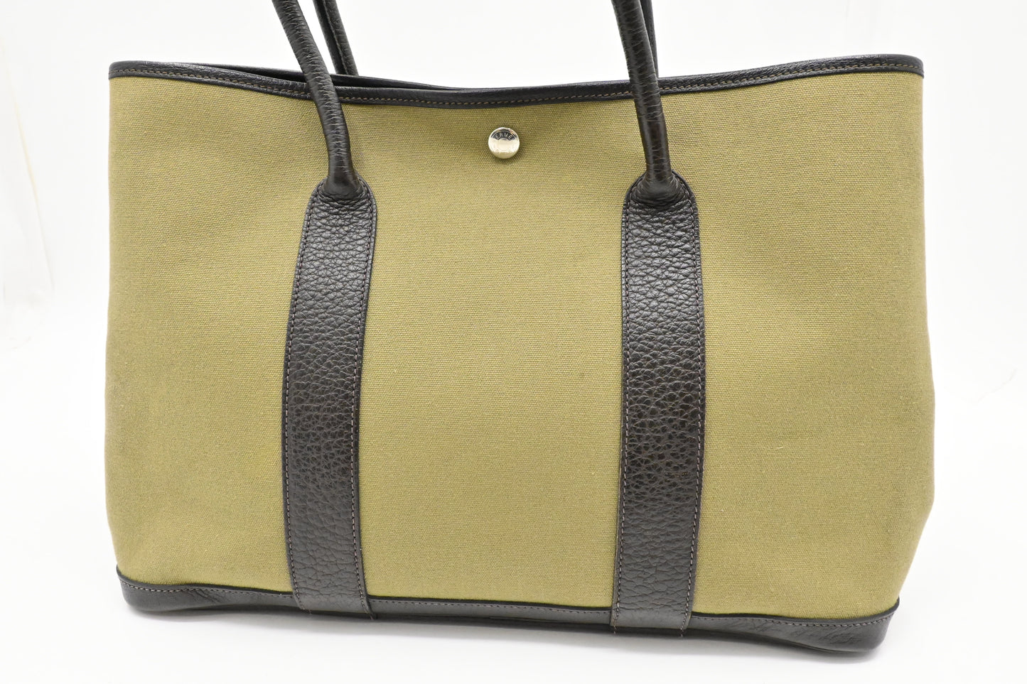 Hermes Garden Party 36 in Green Canvas