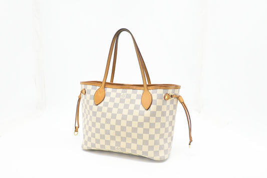Louis Vuitton Neverfull PM in Damier Azur Canvas