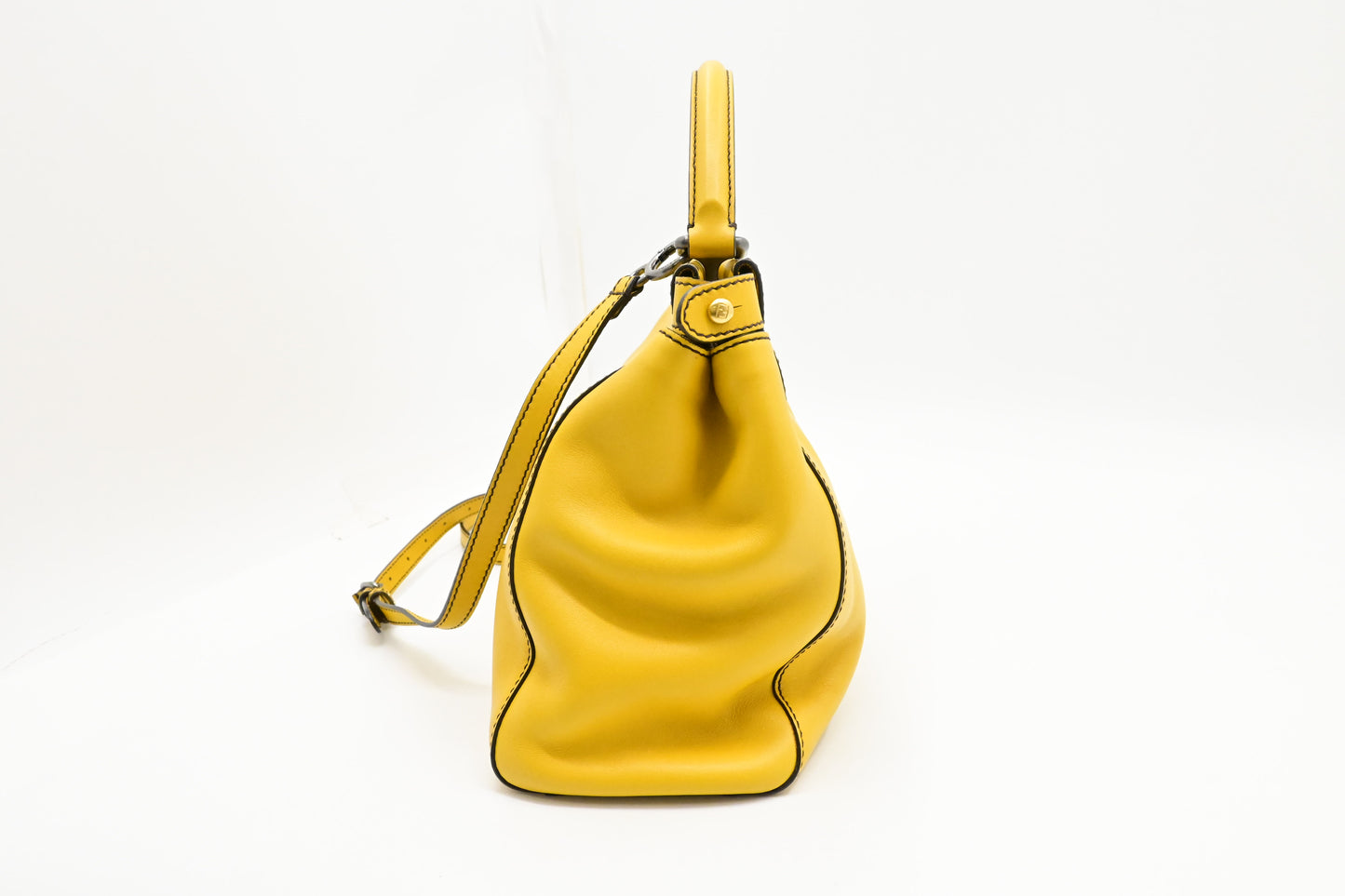 Fendi Medium Peekaboo in Yellow Leather