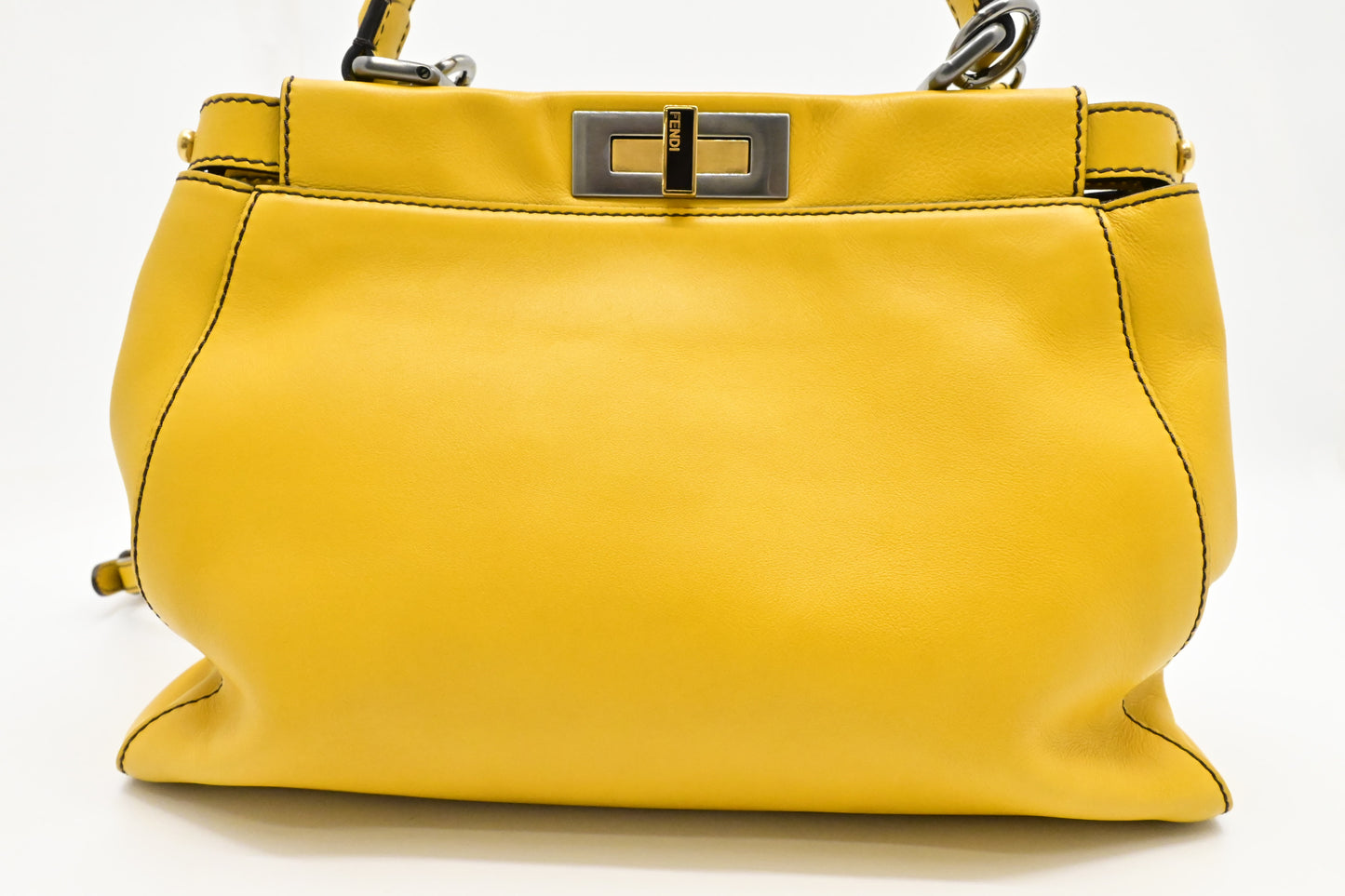 Fendi Medium Peekaboo in Yellow Leather
