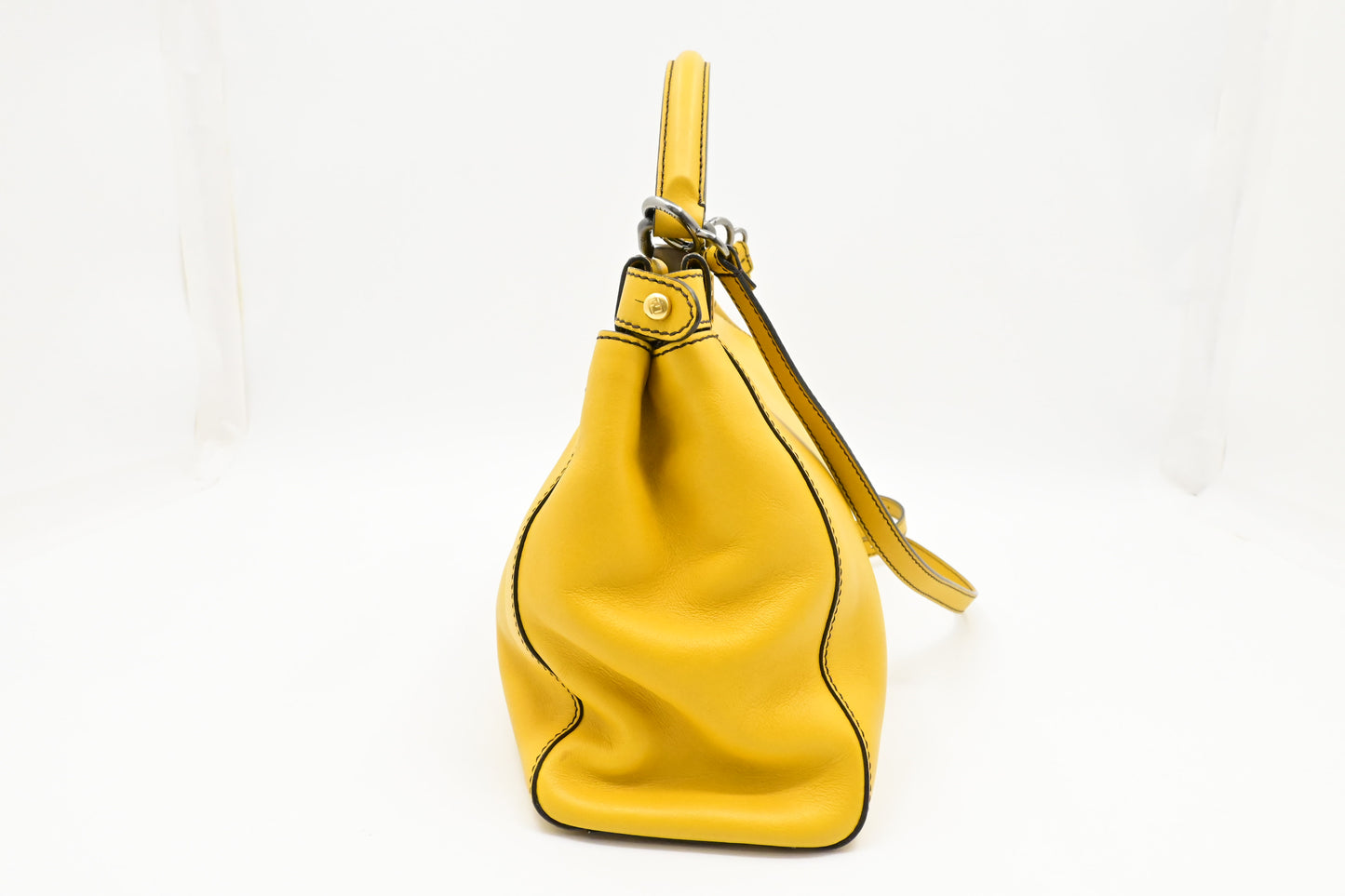 Fendi Medium Peekaboo in Yellow Leather