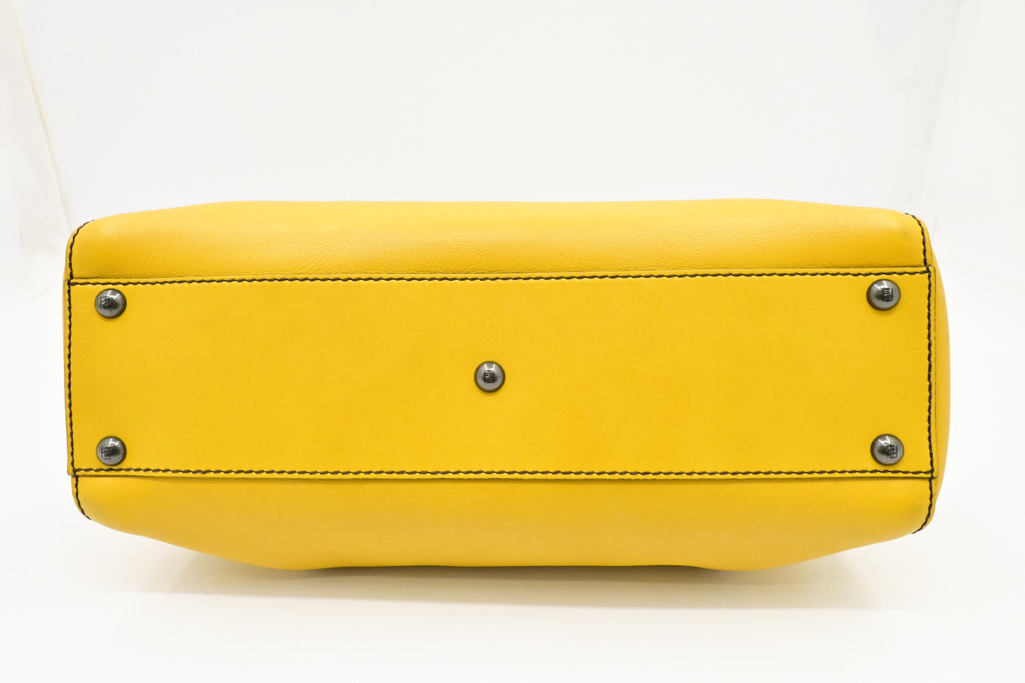 Fendi Medium Peekaboo in Yellow Leather