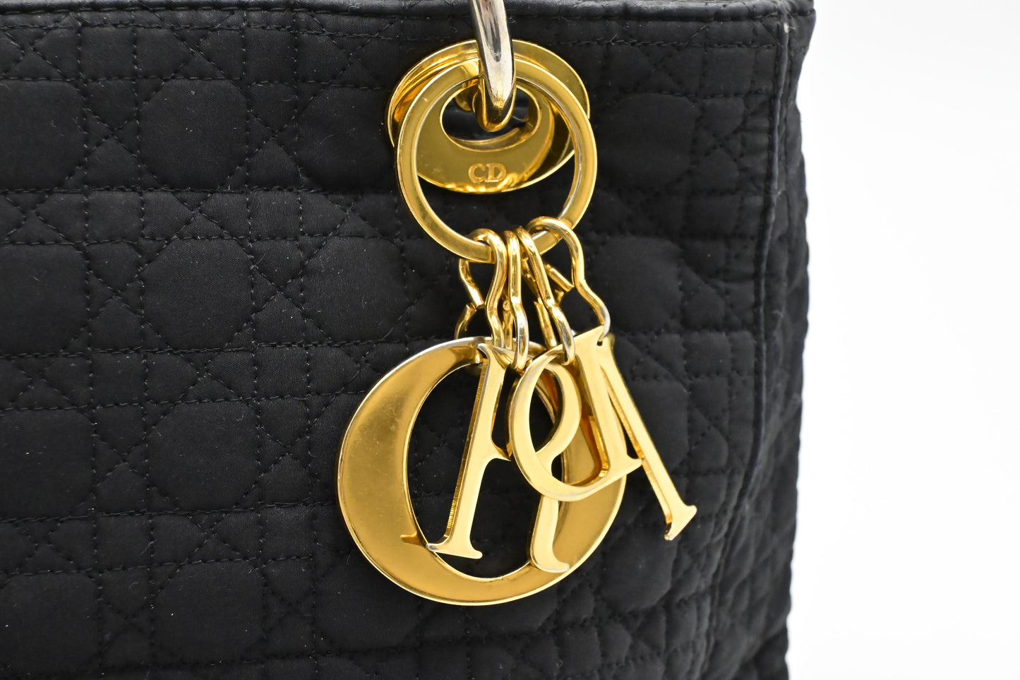 Dior Medium Lady Dior in Black Nylon