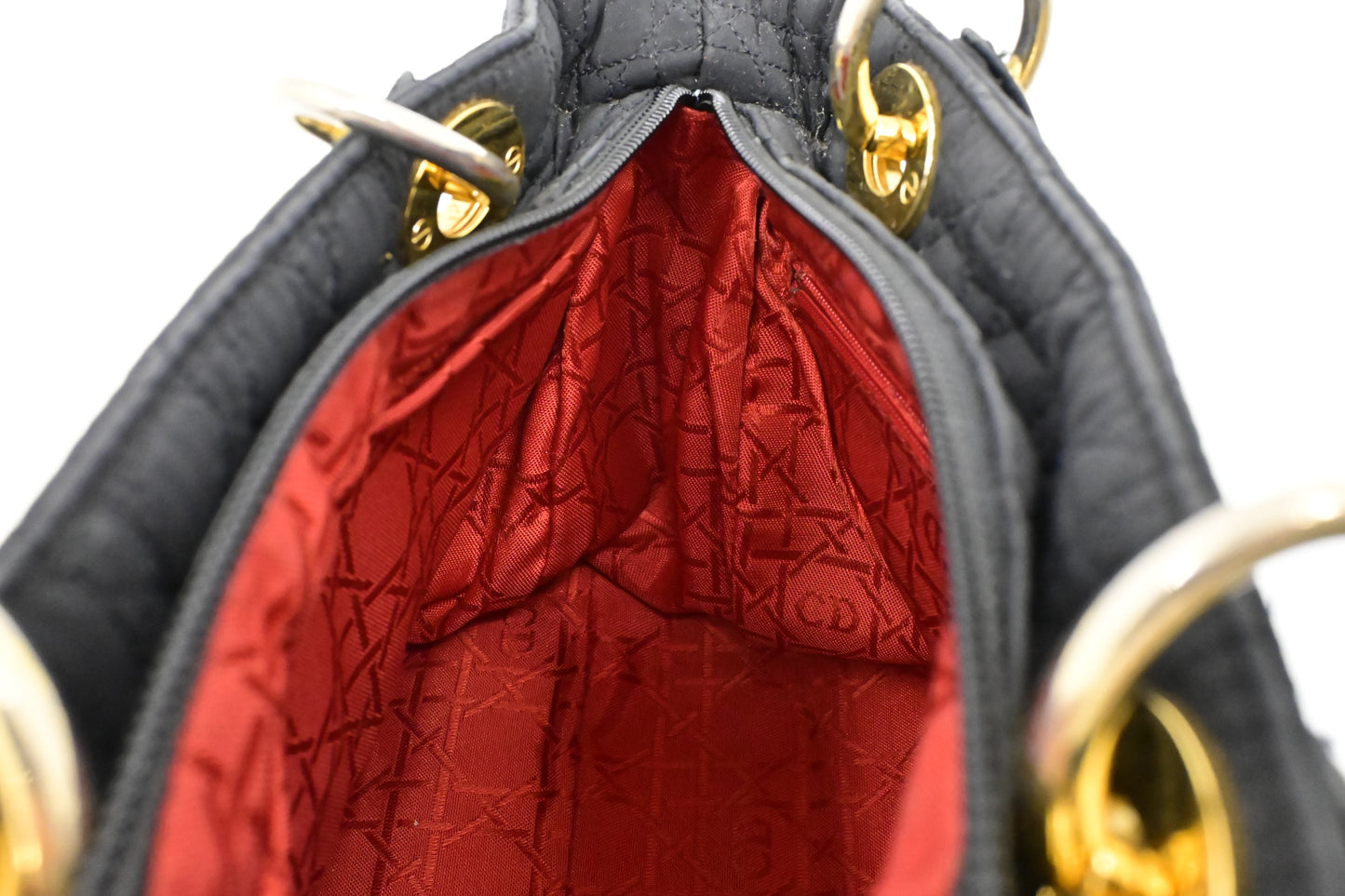 Dior Medium Lady Dior in Black Nylon