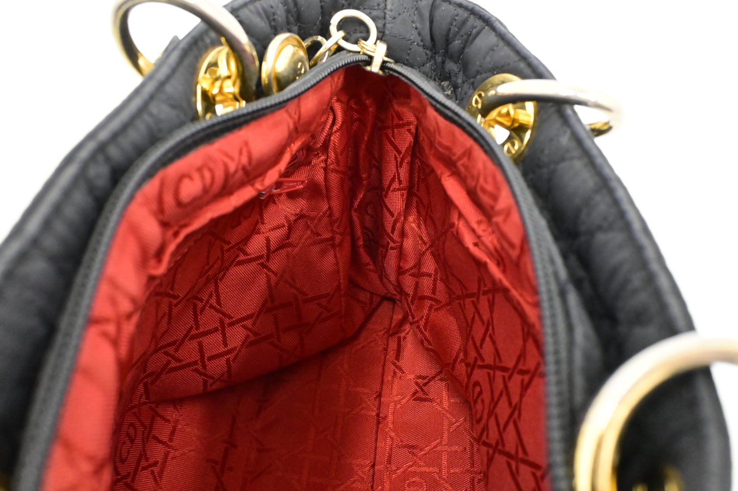 Dior Medium Lady Dior in Black Nylon