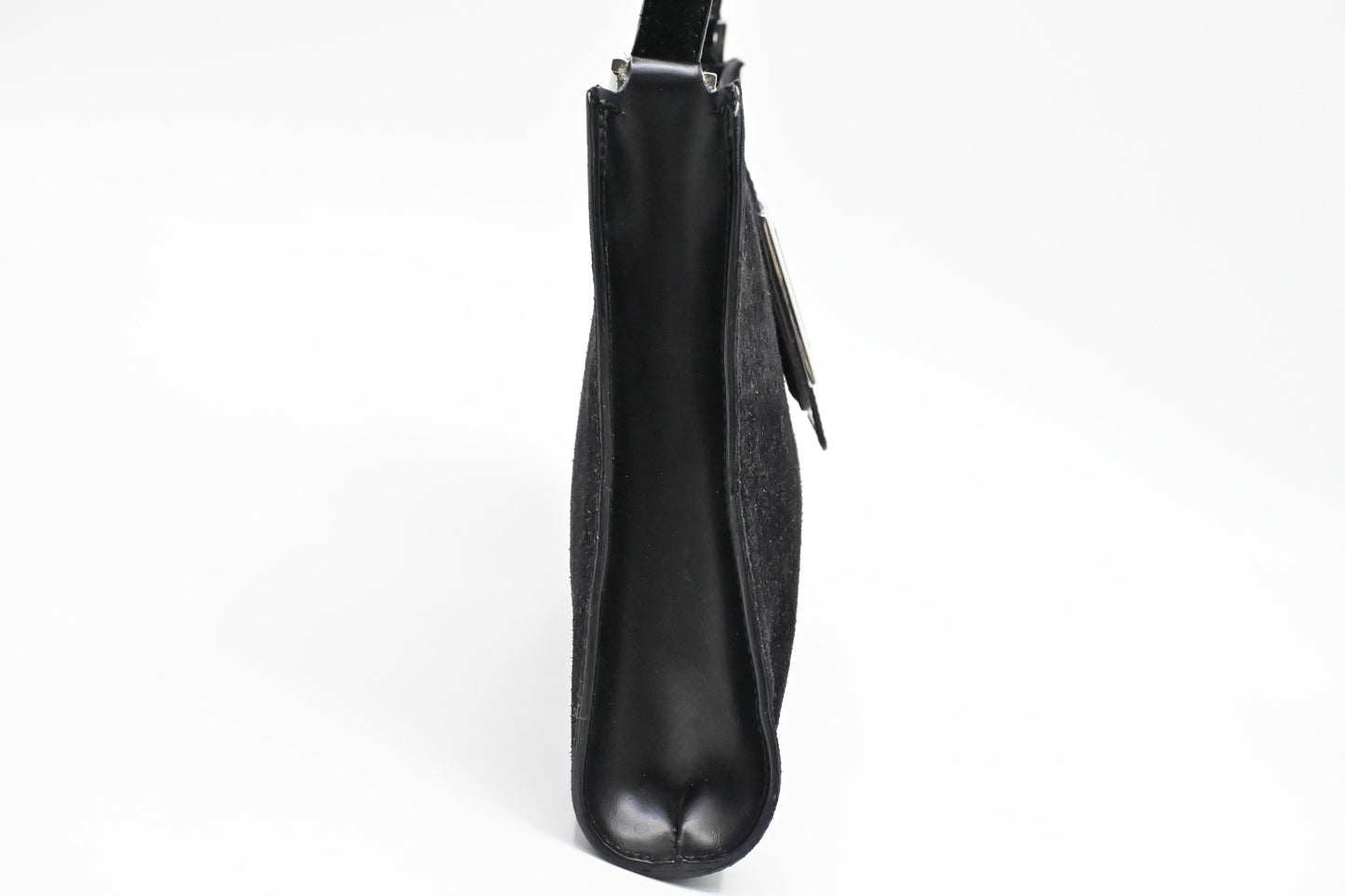 Ferragamo Shoulder Bag in Black Suede