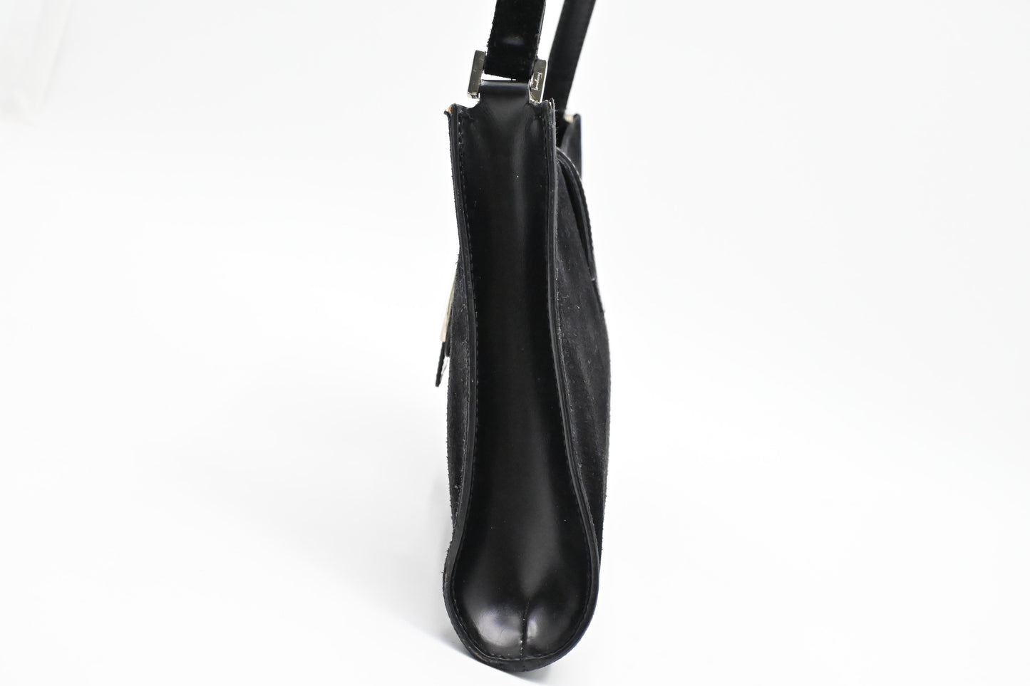 Ferragamo Shoulder Bag in Black Suede