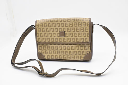 Fendi Crossbody in Zucchino Coated Canvas