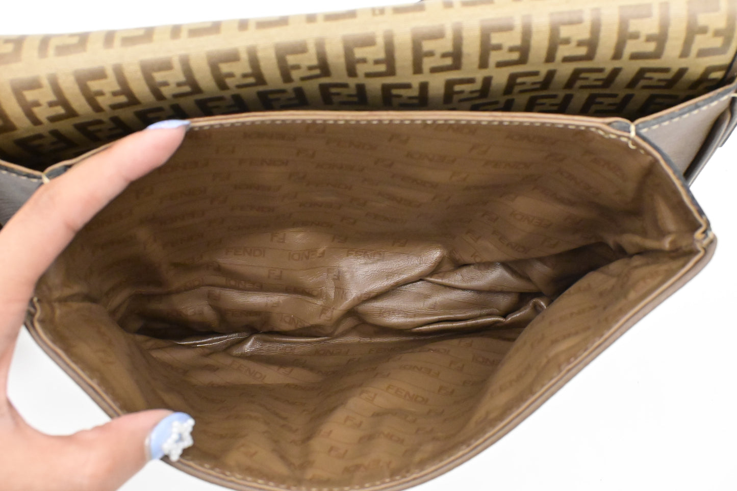 Fendi Crossbody in Zucchino Coated Canvas